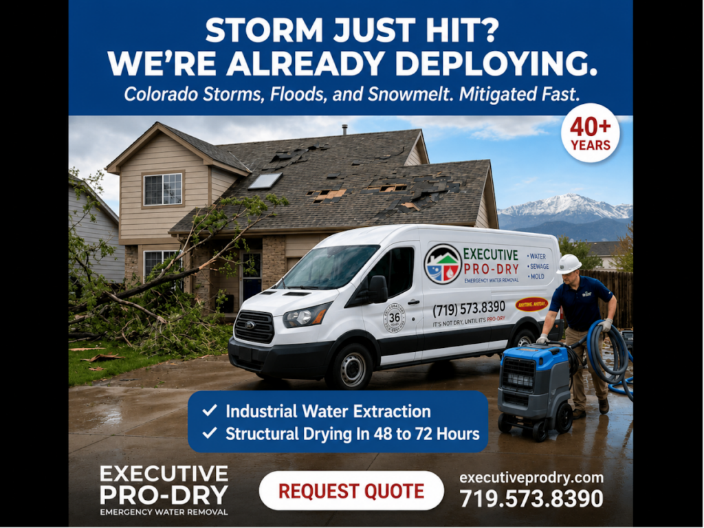 Executive Pro-Dry Water, Sewage, Asbestos, & Mold Remediation – Colorado Springs, CO